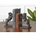 TWO PAIR MID CENTURY STYLE PAIR AGED CAST IRON FRENCH BULLDOG DOG BOOKENDS    173447346240